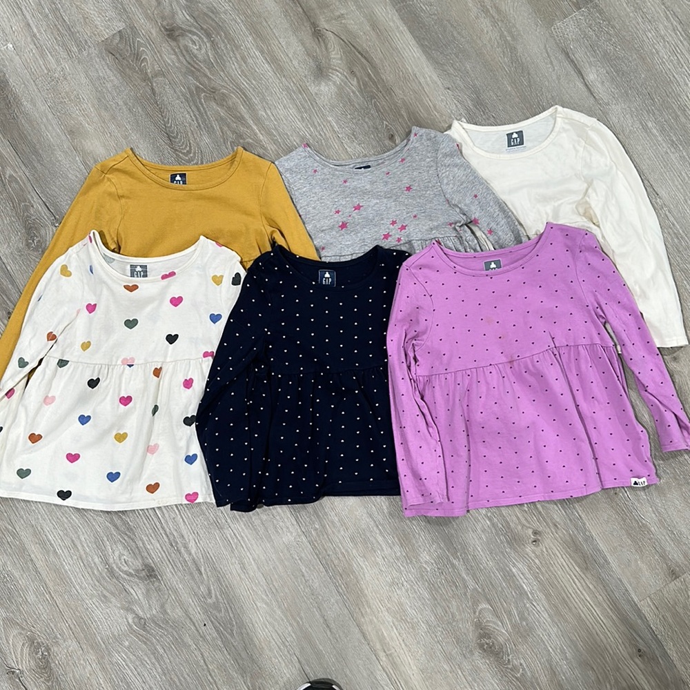 Gap toddler girls long sleeve swing tee